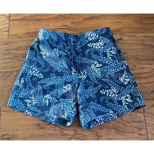 VRST Mens 6" Resort Relaxed Fit Short Fern Foliage Navy Multi Small NWT